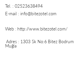Bitez Hotel iletiim bilgileri